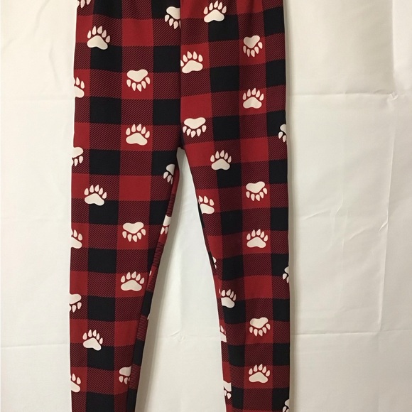 Paw Print Fleece Lined Leggings - Picture 1 of 7